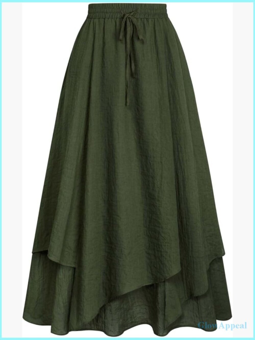 Renaissance Double Layered Maxi Skirt A-Line Flowy Long Skirt Ankle Length